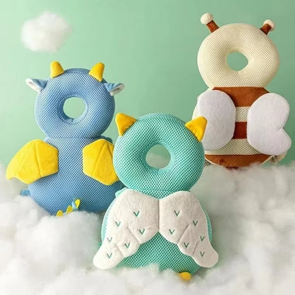 Newborn Headrest Security Pillows Backpack Toddler Baby Head Fall Protection Pad Cushion Cartoon Soft Security Pillows Backpack