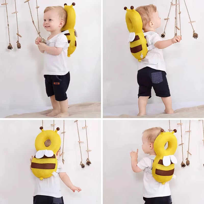 Head Back Protector Baby Protect Pillow Learn Walk Headgear Prevent Injured Safety Pad Prevention Fall Cartoon Bee Kids Pillows