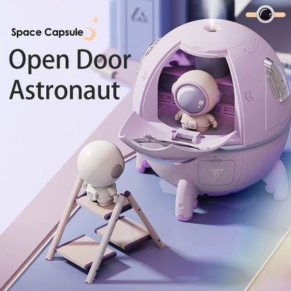 Portable Humidifier Desktop USB Astronaut Space Air Humidifier Diffuser 220ML with Colorful Led Light Christmas Gift