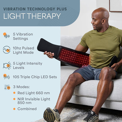 Red Light Therapy Belt - near Infrared Light Therapy & Red Light Therapy for Body, Relaxing Muscle, Inflammation, Improve Circulation - Infrared Therapy or Infrared Light Therapy Device