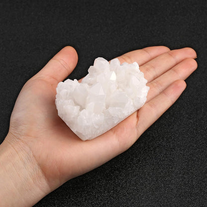 Healing Rock Crystal Clear Quartz Cluster Mineral Geode Druzy Specimen 1.85-3.5''(White Crystal Quartz Cluster)