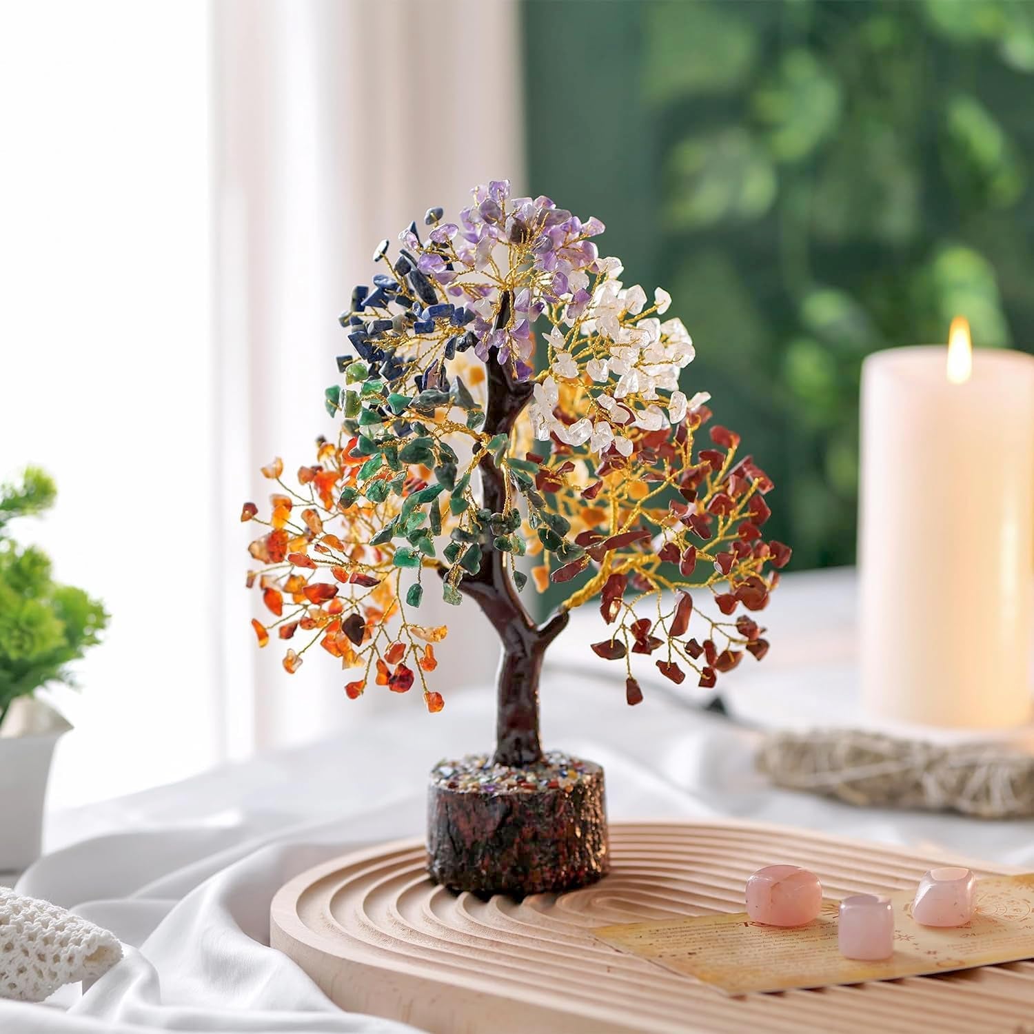 7 Chakra Tree, Crystal Décor Tree of Life, Feng Shui Tree for Fortune, Spiritual Gifts Money Tree, Crystal Tree for Positive Energy, Feng Shui Tree, Crystal Tree, Tree of Life Chakra