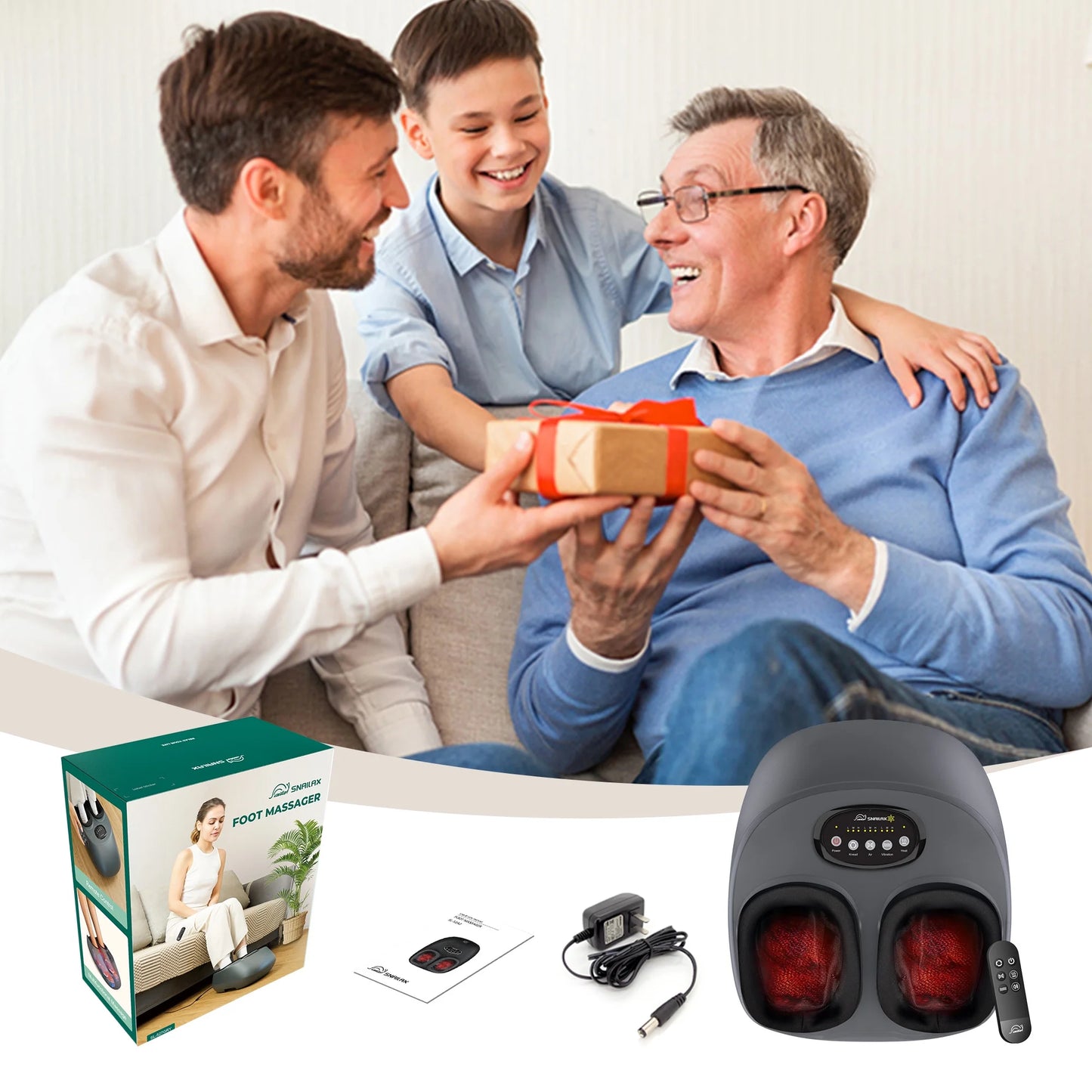 Shiatsu Foot Massager with Heat, Foot Massage Machine for Blood Circulation,Christmas Gifts