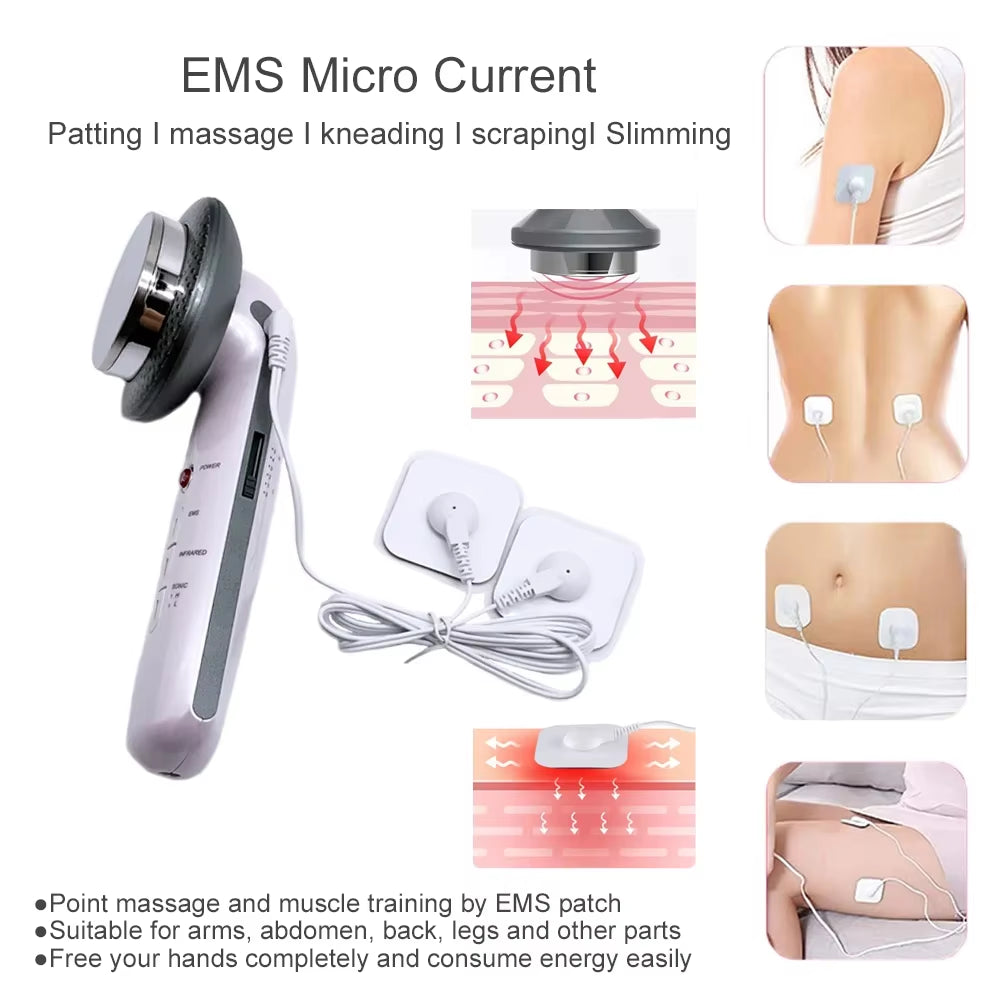 Ultrasound Cavitation EMS Face Body Slimming Massager Lipo Fat Burner Machine Galvanic Infrared Ultrasonic Weight Loss Products