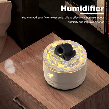 Volcanic Crack Light Cannon Humidifier Essential Oil Diffuser with Timer Cannon Blast Turret Aromatherapy Difusor Air Humidifier