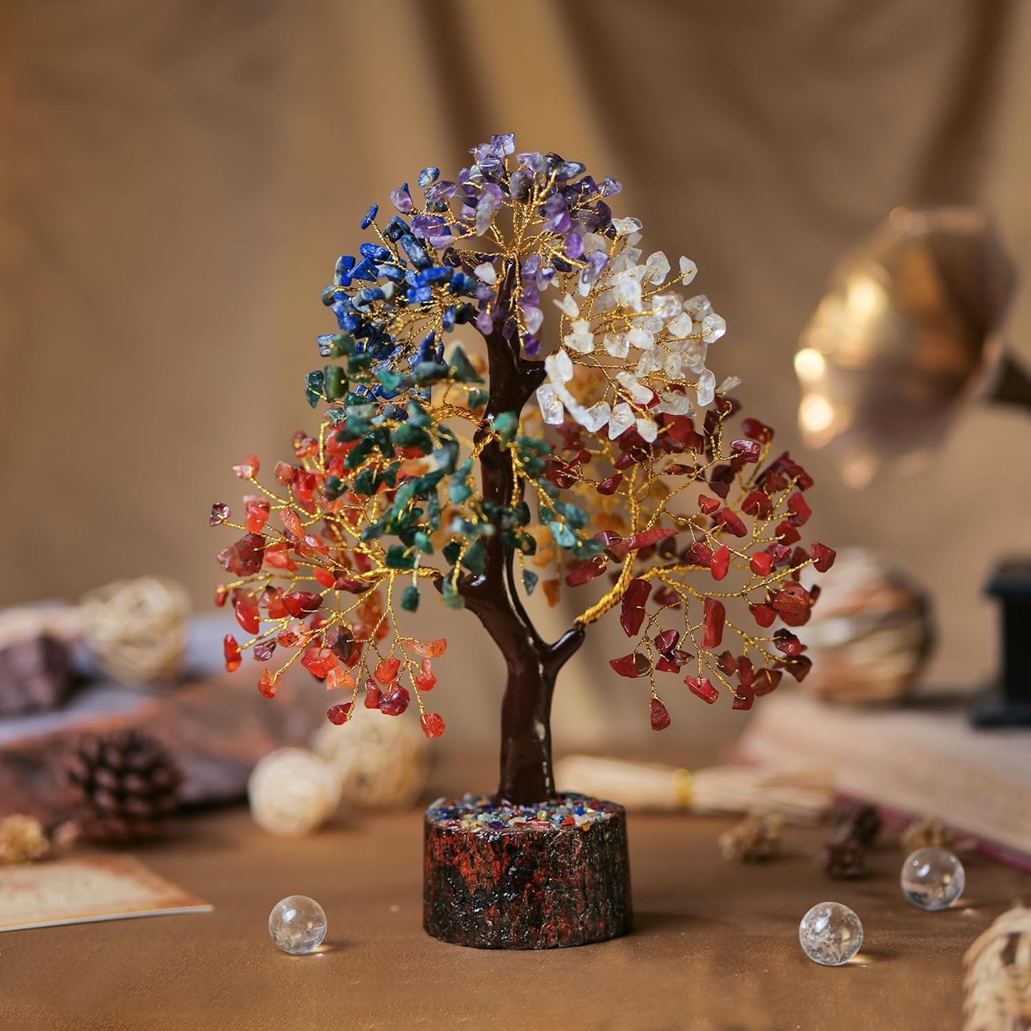 7 Chakra Tree, Crystal Décor Tree of Life, Feng Shui Tree for Fortune, Spiritual Gifts Money Tree, Crystal Tree for Positive Energy, Feng Shui Tree, Crystal Tree, Tree of Life Chakra